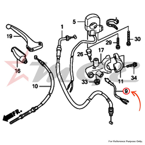 Switch Assy., Fr. Stop For Honda CBF125 - Reference Part Number - #35340-KWF-900