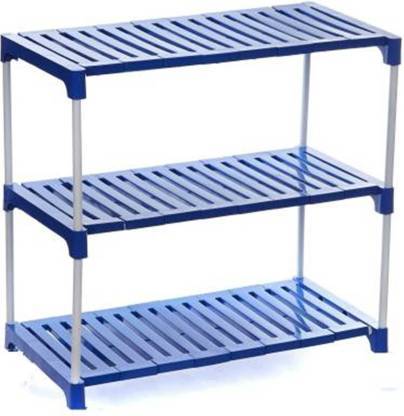 Blue & White 3 Shelf Rover Shoe Rack