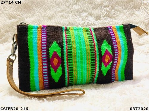 Designer Multi Color Dari Wool Cotton Pouch Bag