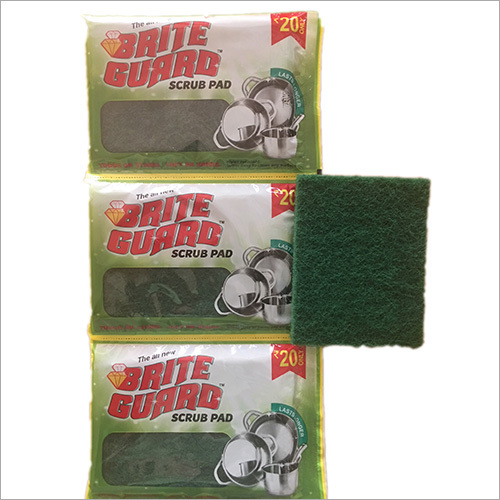15x10 Cm Green Polyester Scrub Pad