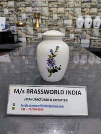 Aluminium Hand Painted Pet Paw Walking On Path Pet Cremation Urn
