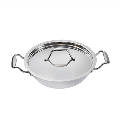 22 cm stainless Steel Deep Kadai