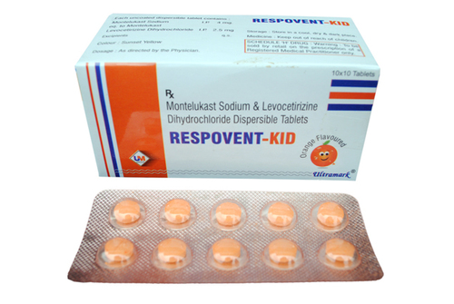 RESPOVENT KID Montelukast Sodium &  Levoctrizine di HCL Tablets