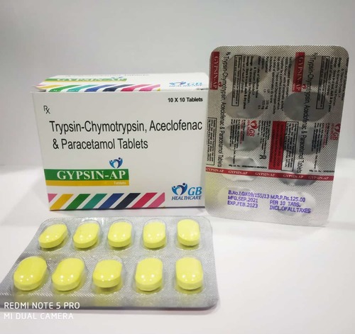 Trypsin-Chymotrypsin, Aceclofenac & Paracetamol Tablets