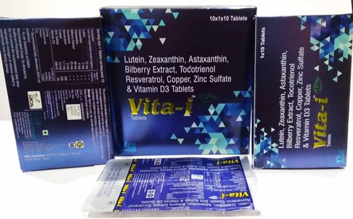Lutein, Zeaxanthin, Astaxanthin, Bilberry Extract, Tocotrienol Resveratrol, Copper, Zinc Sulfate & Vitamin D3 Tablets By JABS BIOTECH PVT. LTD.