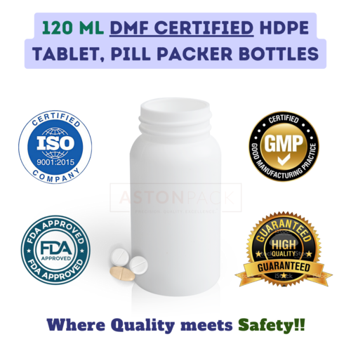 120ml HDPE Tablet and Pill Packer Bottles