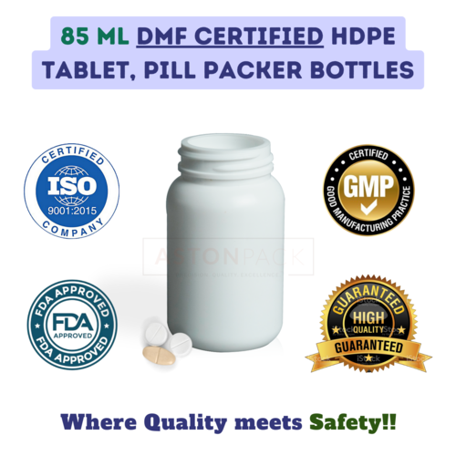 85ml HDPE Tablet and Pill Packer Bottles