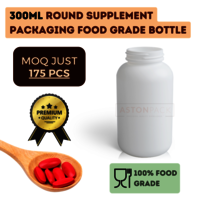 300ml Round Supplement Packaging Food Grade Bottles