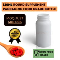 120ml Round Supplement Packaging Food Grade Bottles