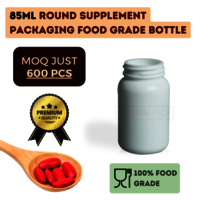85ml Round Supplement Packaging Food Grade Bottles