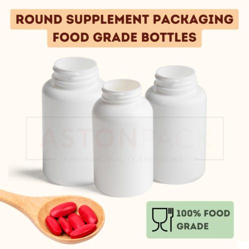 Round Supplement Packaging Food Grade Bottles Capacity: 60Cc
