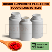 Round Supplement Packaging Food Grade Bottles