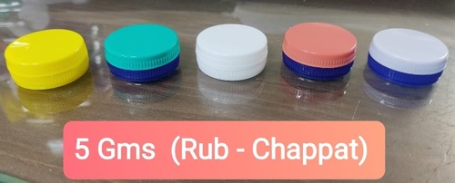 5gm Vicks Bottle - Plastic 5gm Capacity Diameter 25-30mm Height 15-20mm White Color Screw Cap | Cost-Effective Durable Easy Use Small Size Versatile