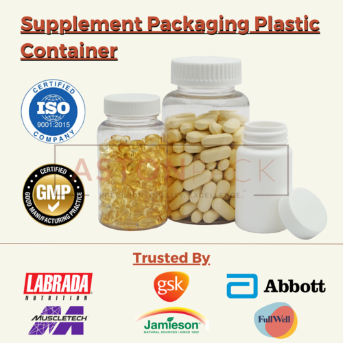 Supplement Packaging Plastic Container Capacity: 75Cc