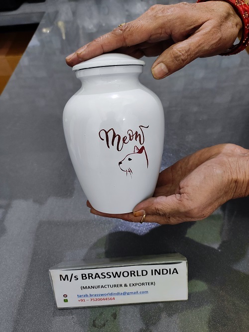 Aluminum Hand Painted Medium Urn