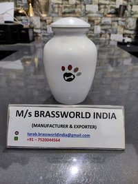 Heavenly Cat Hand Painted Aluminum Cat Cremation Urn