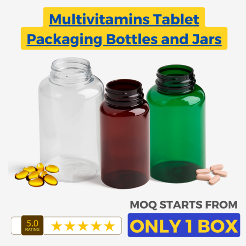 Multivitamins Tablet Packaging Bottles And Jars Capacity: 75Cc