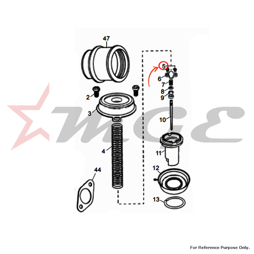 Jet Needle Plate Fixing Screw For Royal Enfield - Reference Part Number - #500848