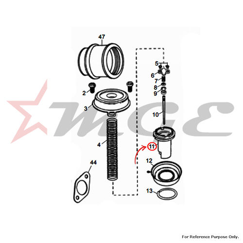 As Per Photo Piston Valve Assembly - Bs 26 For Royal Enfield - Reference Part Number - #500832