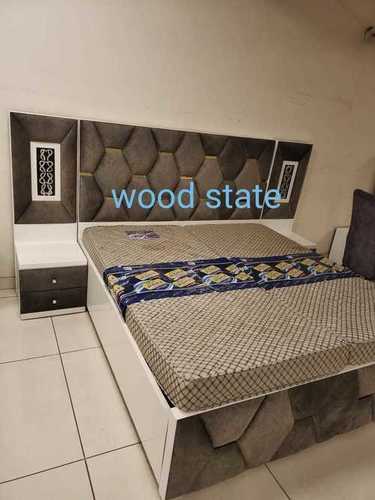 Grey Designer Wood State Wooden Bed