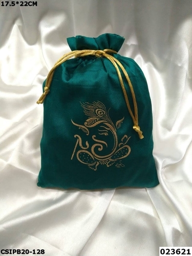 Ganesh Ji Print Giveaway Gifting Potli Pouch Bag