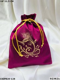 Ganesh Ji Print Giveaway Gifting Potli Pouch Bag