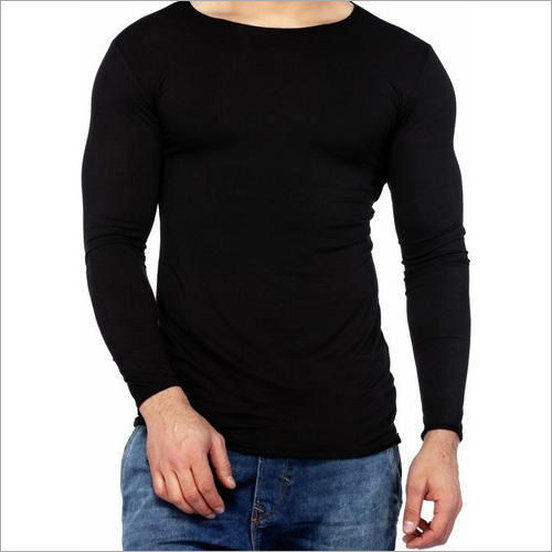 Mens Full Sleeve Black T-Shirts