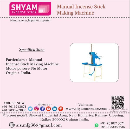 MANUAL INCENSE STICK MACHINE