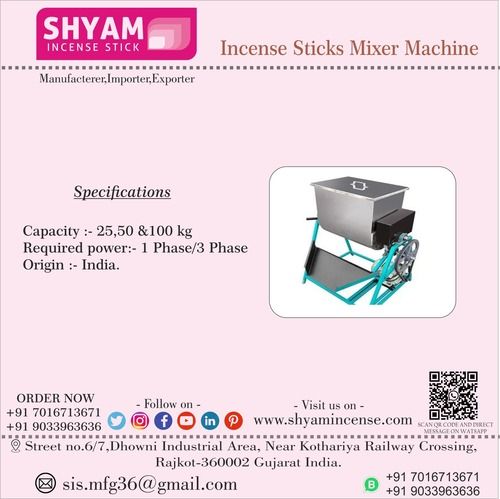 Incense Stick Mixing Machine