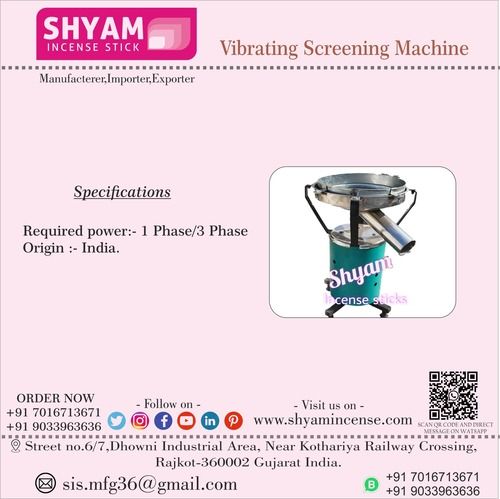 Incense Stick Scrining Machine