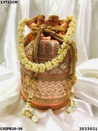 Embroidery Ethnic Potli Batua Bag