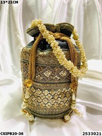 Embroidery Ethnic Potli Batua Bag