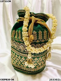 Embroidery Ethnic Potli Batua Bag