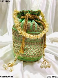 Embroidery Ethnic Potli Batua Bag