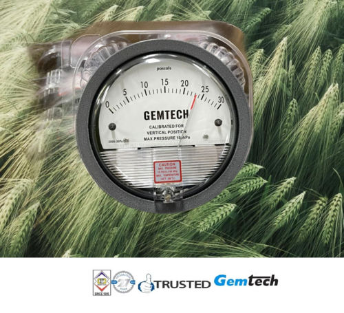 GEMTECH Magnehelic Gauge Range 0-500 MM