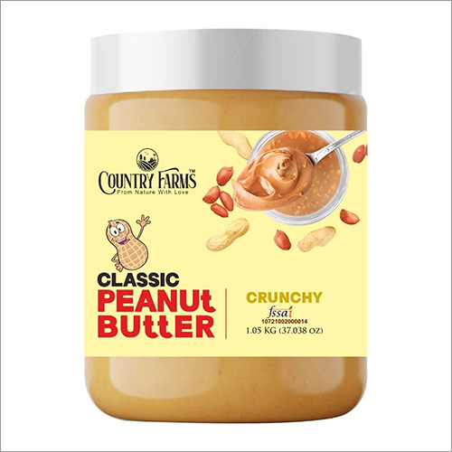 1.05 KG Crunchy Classic Peanut Butter - 12 Pieces per Carton, Jar Packaging | Classic Flavor, Color: White, Yellow & Brown, Shelf Life: 12 Months