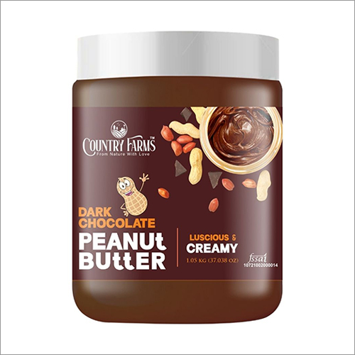 1.05 KG Creamy Dark Chocolate Peanut Butter - 1.05 KG Jar, White & Brown Color | High Protein, Free from Trans Fat & Added Sugar
