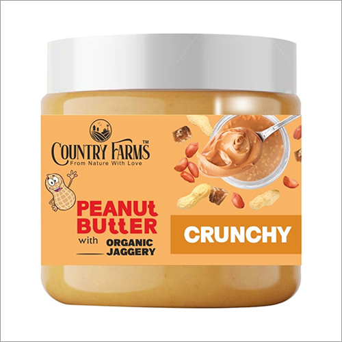 300 GM Crunchy Peanut Butter With Organic Jaggery - 48 Pieces Per Carton | White, Yellow & Brown Colors, Shelf Life: 12-18 Months, 300 Grams