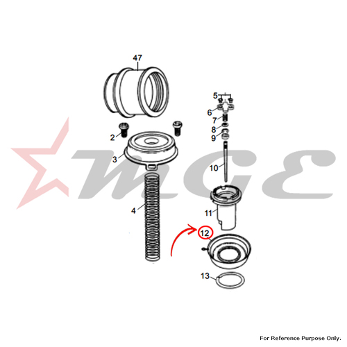 Diaphragm - BS 26 & BS 29 For Royal Enfield - Reference Part Number - #500835, #510835