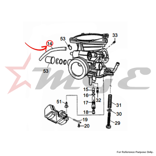 Air Vent Hose - BS 26 For Royal Enfield - Reference Part Number - #500861