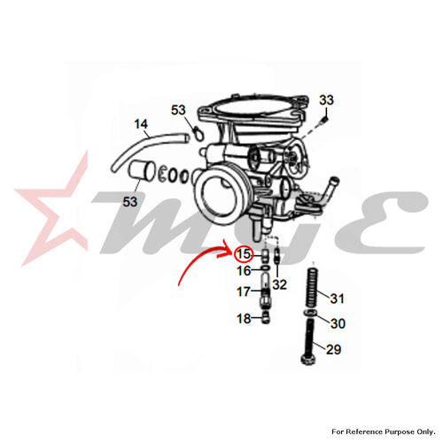 Needle Jet (P - 2M) - BS 26 For Royal Enfield - Reference Part Number - #500865