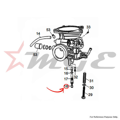 Main Jet (110) - BS 26 For Royal Enfield - Reference Part Number - #500863
