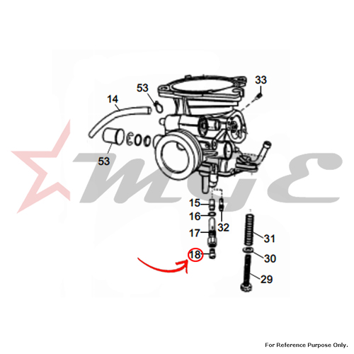 Main Jet (110) - BS 29 For Royal Enfield - Reference Part Number - #570837/A