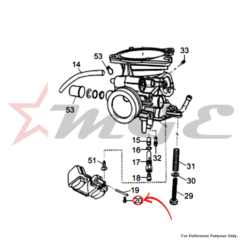 Float Pin Fixing Screw For Royal Enfield - Reference Part Number - #500847