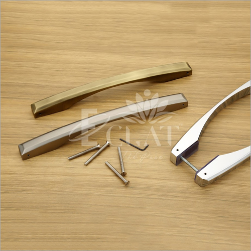 Chrome - Matt - Antique Brass Finish Zinc Glass Door Handle Set