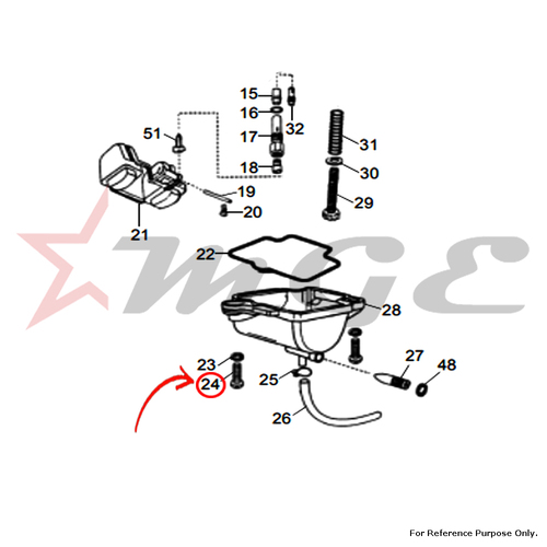 Screw With Washer Bowl (FCB) For Royal Enfield - Reference Part Number - #500842