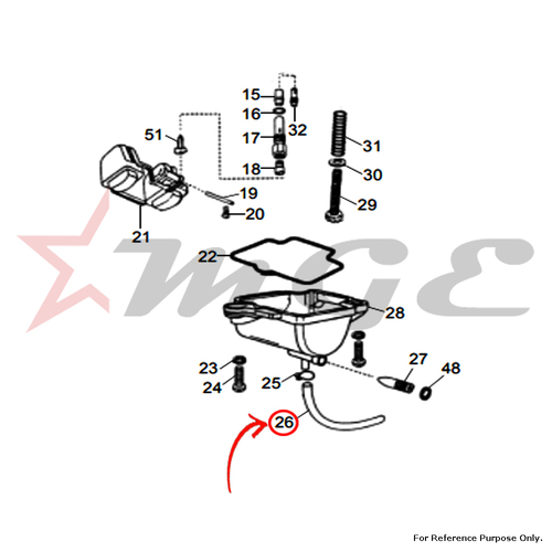 Drain Hose For Royal Enfield - Reference Part Number - #570842/A