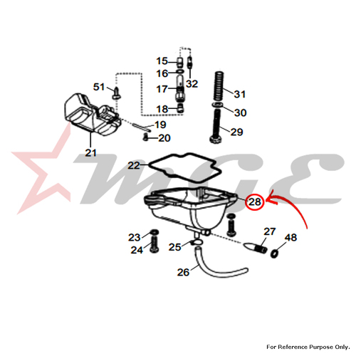 Float Body Assembly - BS 26 For Royal Enfield - Reference Part Number - #500860