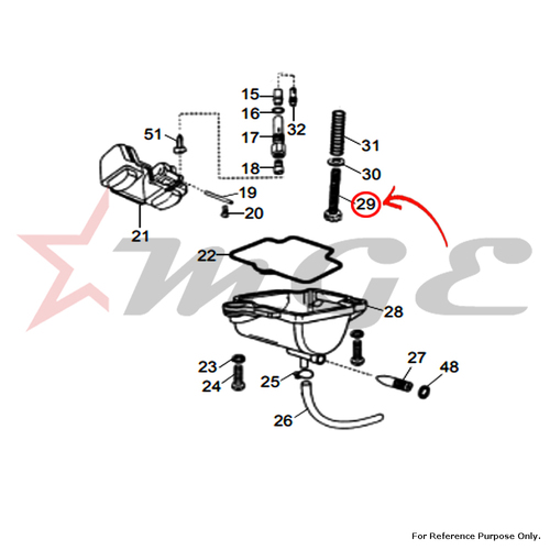 Idle Adjuster Screw For Royal Enfield - Reference Part Number - #500857