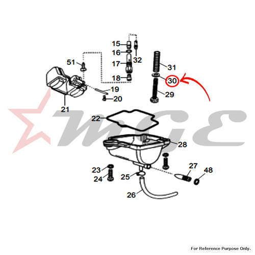 Packing, Idle Adjuster Screw For Royal Enfield - Reference Part Number - #500856